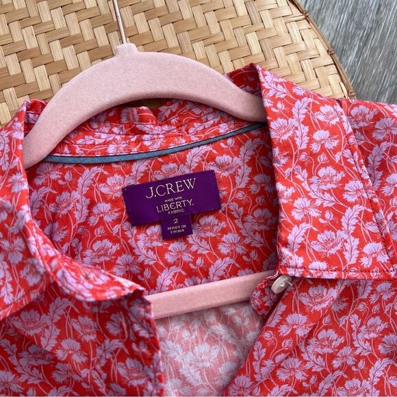 J. Crew Slim-fit shirt in Liberty® Toutouayette fabric Women’s Size‎ 2 - Picture 4 of 7